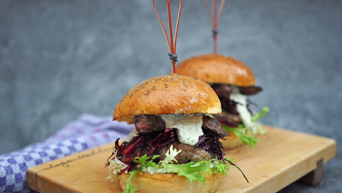 Image of Lamm-Burger mit BBQ Rub Provence