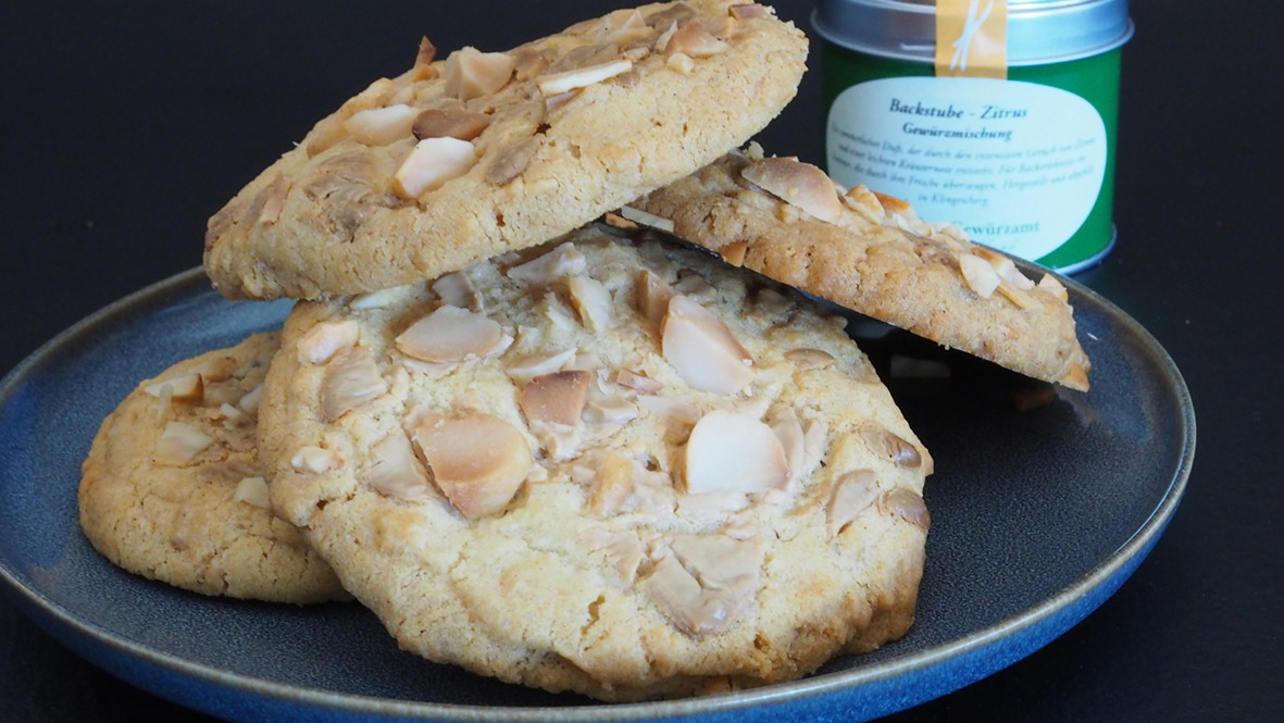 Image of Cookies mit Backstube - Zitrus und weißer Schokolade