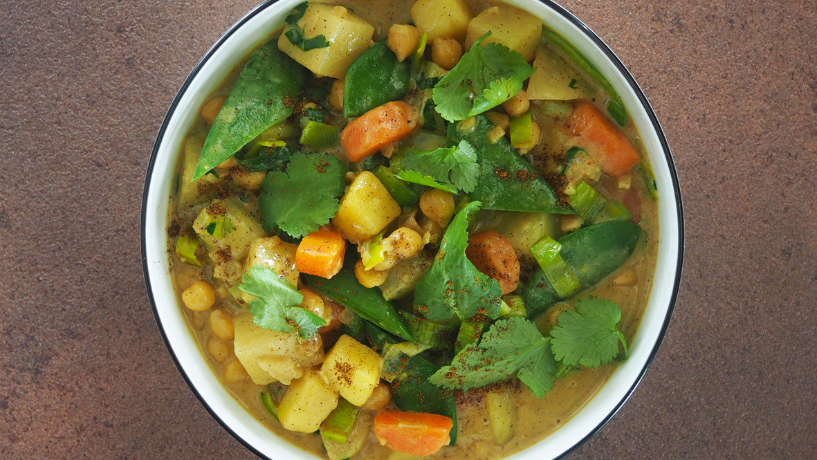 Image of Veganes Gemüsecurry mit Kaffee-Curry