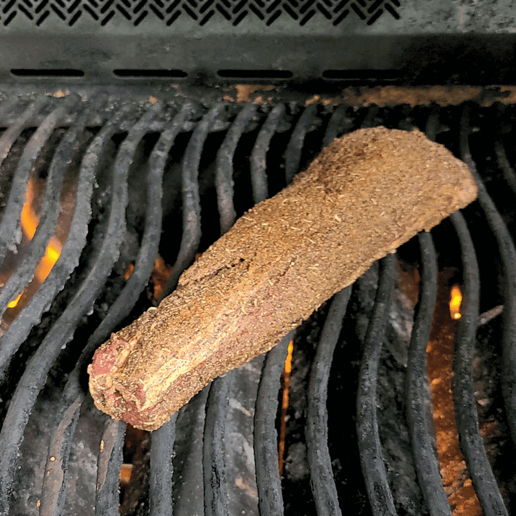 Image of Grill the tenderloins for 4-5 minutes per side for medium-rare (internal temperature 120-125°F). Adjust time for desired doneness. Be careful not to overcook the elk. Rest the meat for 5-10 minutes after grilling to allow the juices to redistribute through...