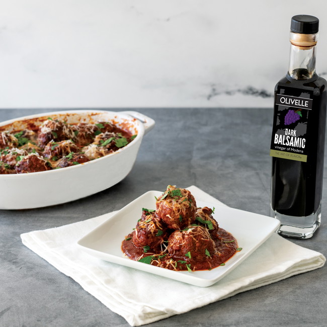 Image of Italian Meatballs With Dark Balsamic Red Sauce