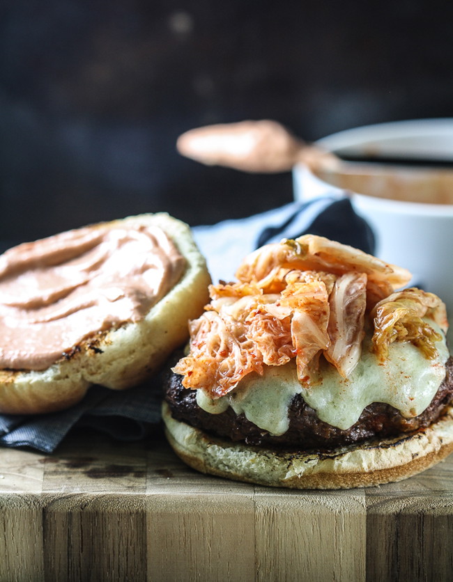 Image of Kimchi Cheddar Burgers