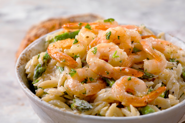 Image of Cajun Shrimp and Orzo Skillet Recipe