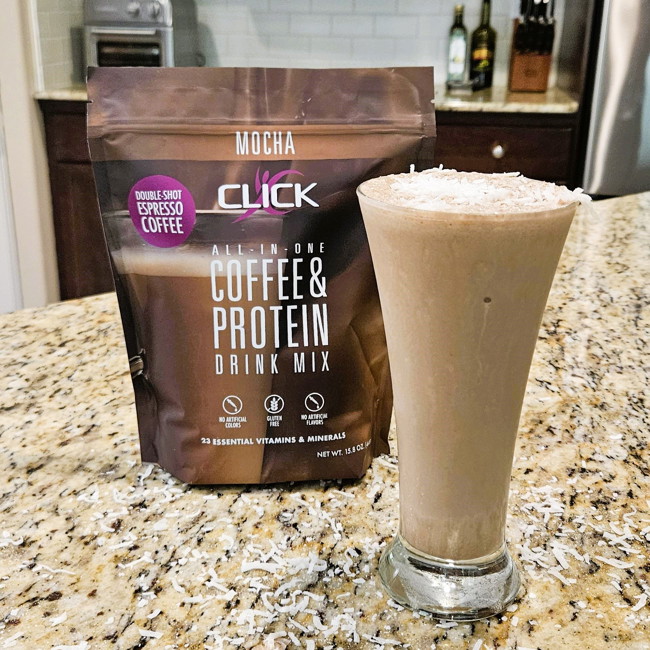 Image of COFFEE PROTEIN RECIPE: COCONUT MOCHA SMOOTHIE