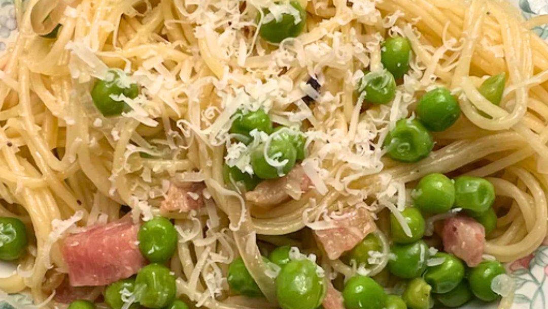 Image of Angel Hair Pasta with Pancetta and Peas