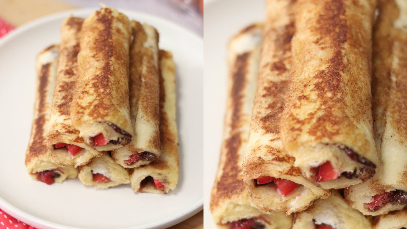 Image of Nutella & Strawberry French Toast Roll-ups