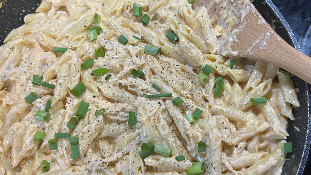 Image of High Protein Buffalo Chicken Pasta