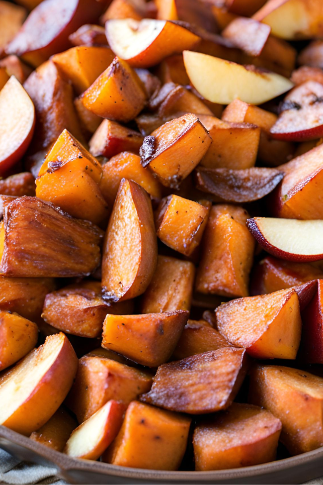 Image of Cinnamon Roasted Sweet Potatoes and Apples