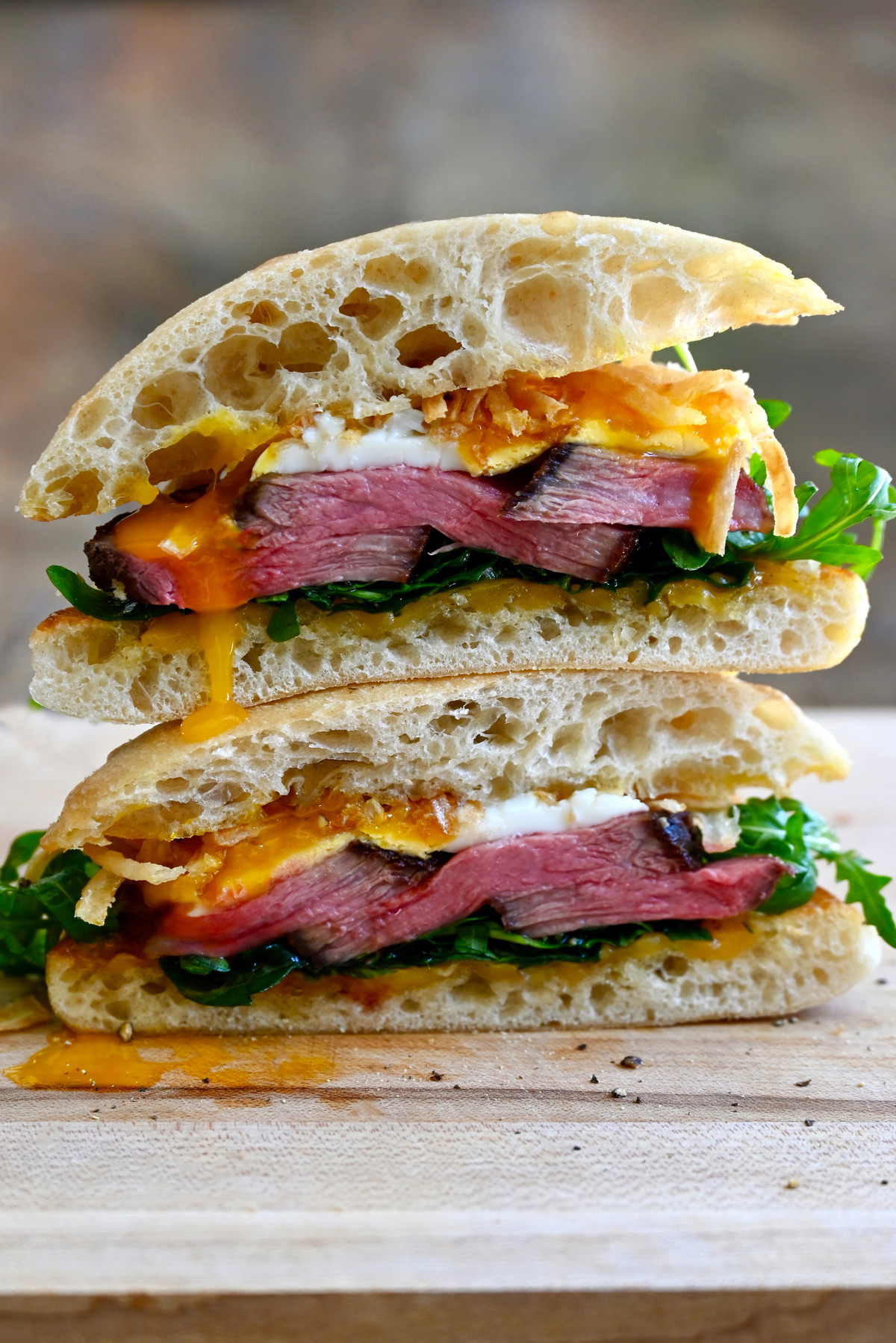 Steak and Egg Breakfast Sandwich