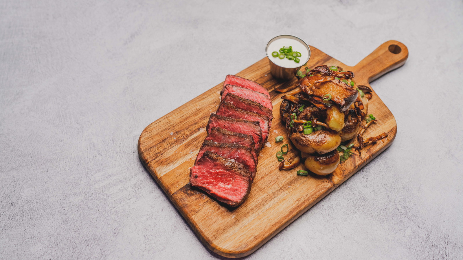 Image of Seared Ribeye Filets and Crispy Potatoes