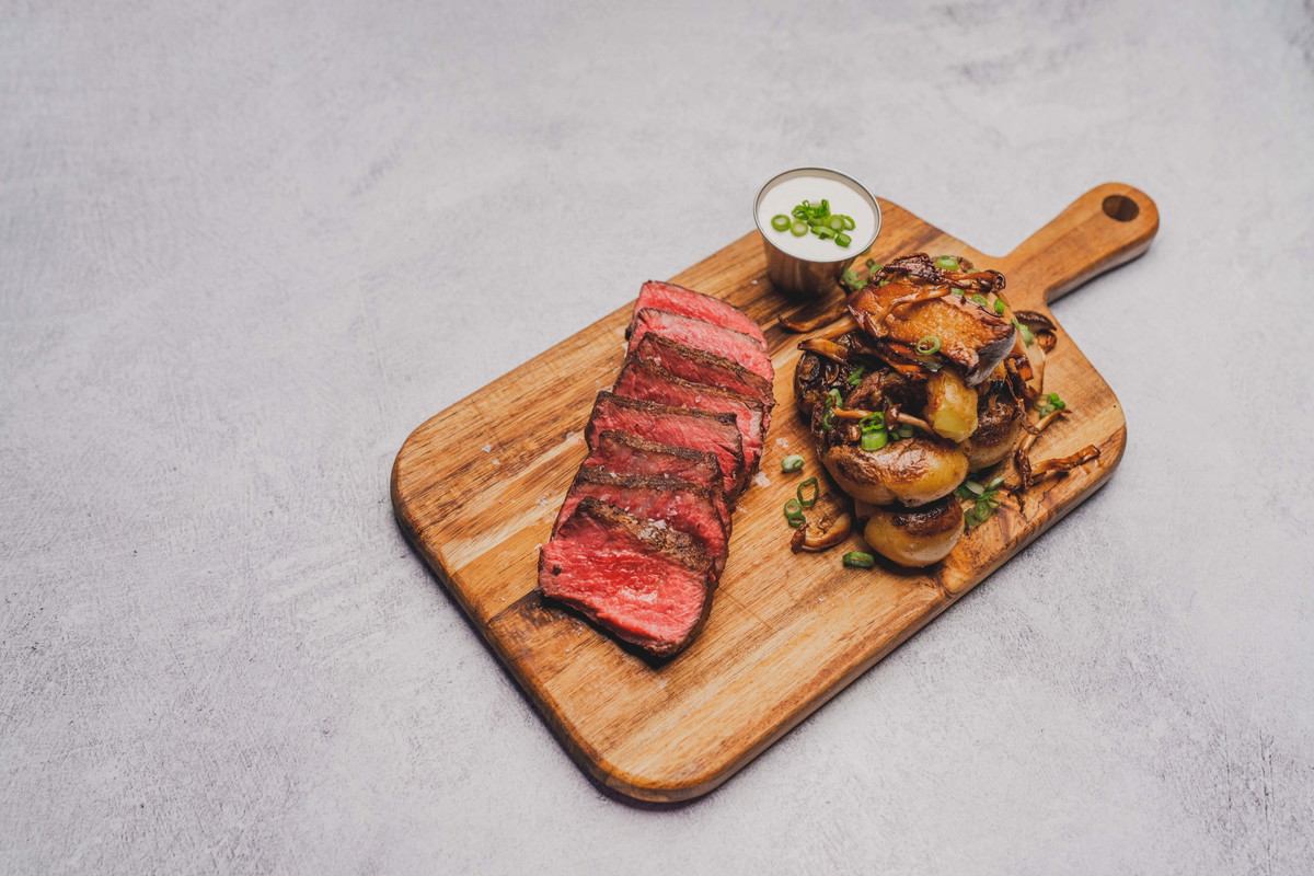 Seared Ribeye Filets and Crispy Potatoes