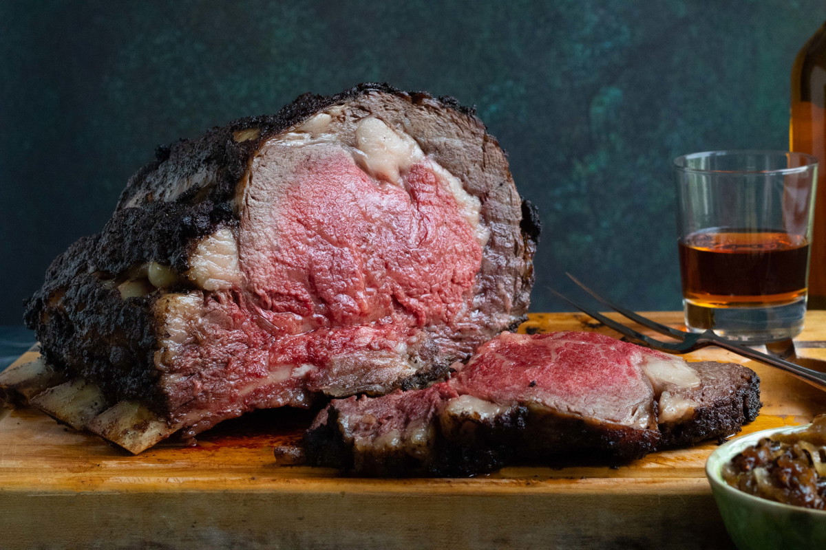 Whiskey and Coffee Rubbed Prime Rib