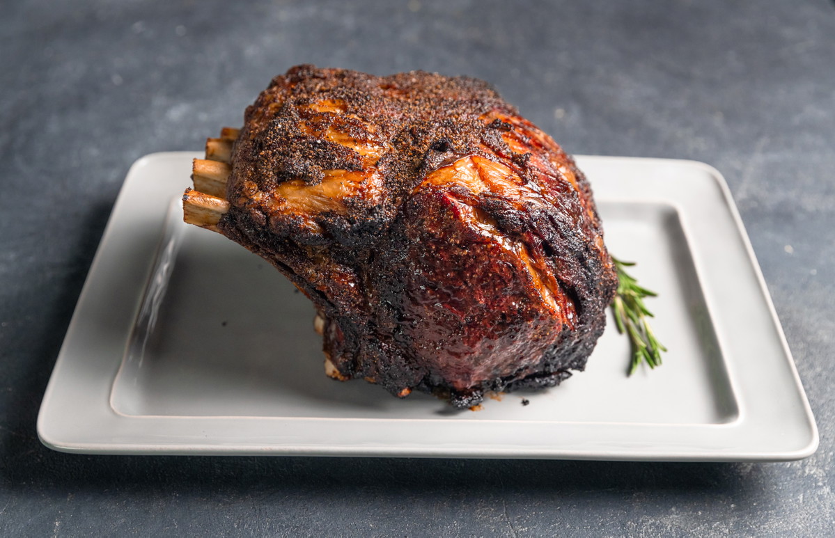 Smoked Prime Rib with Orange-Rosemary Rub