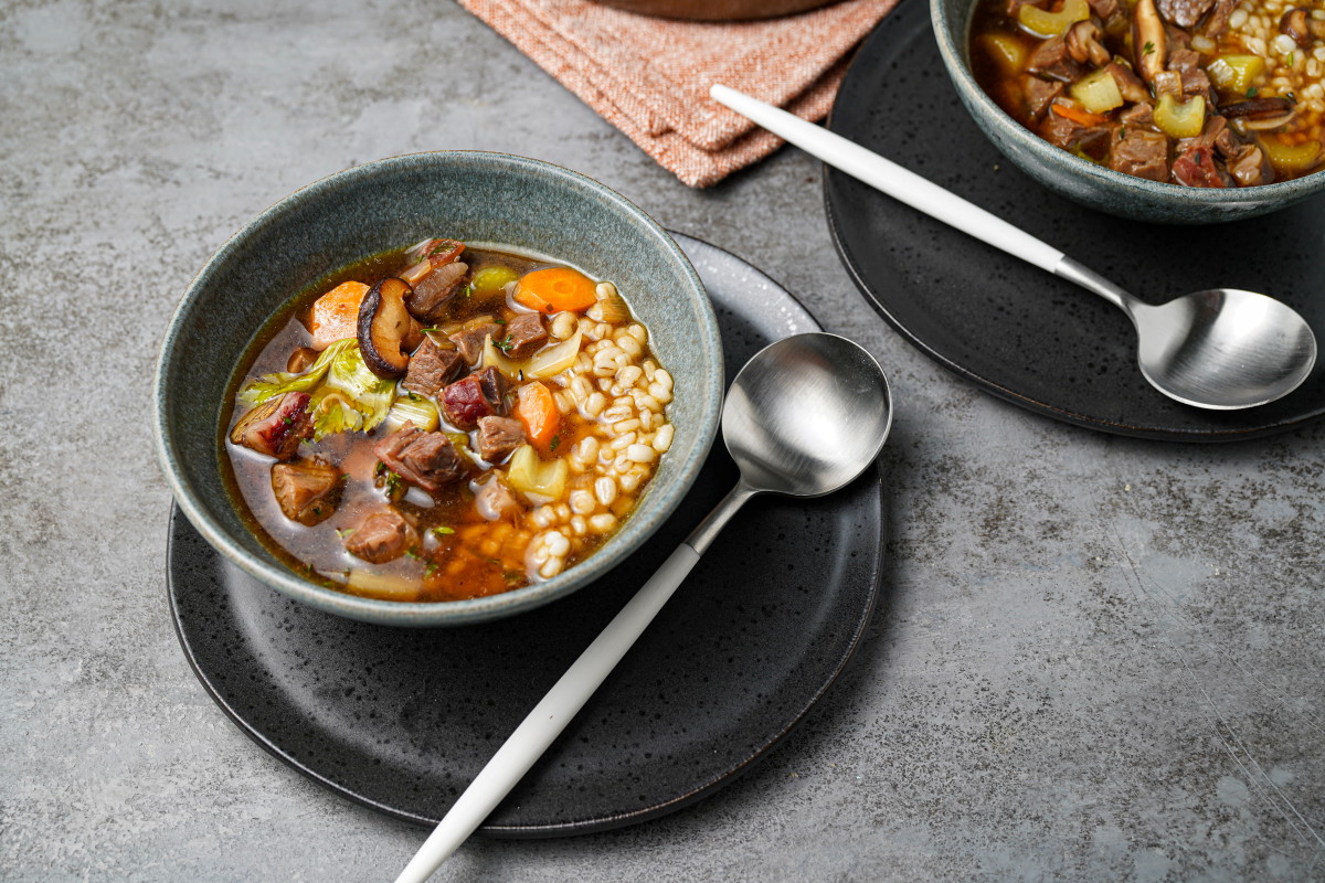 Leftover Prime Rib and Barley Soup