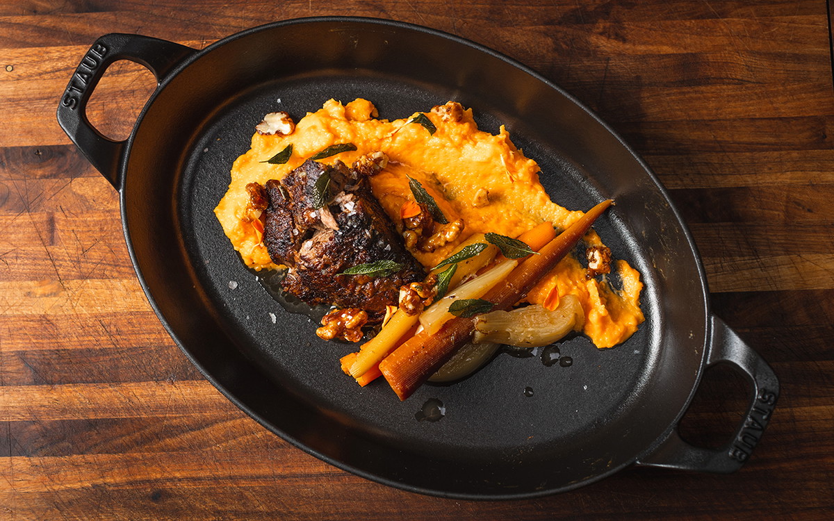 Cider-Braised Petite Striploin Roast