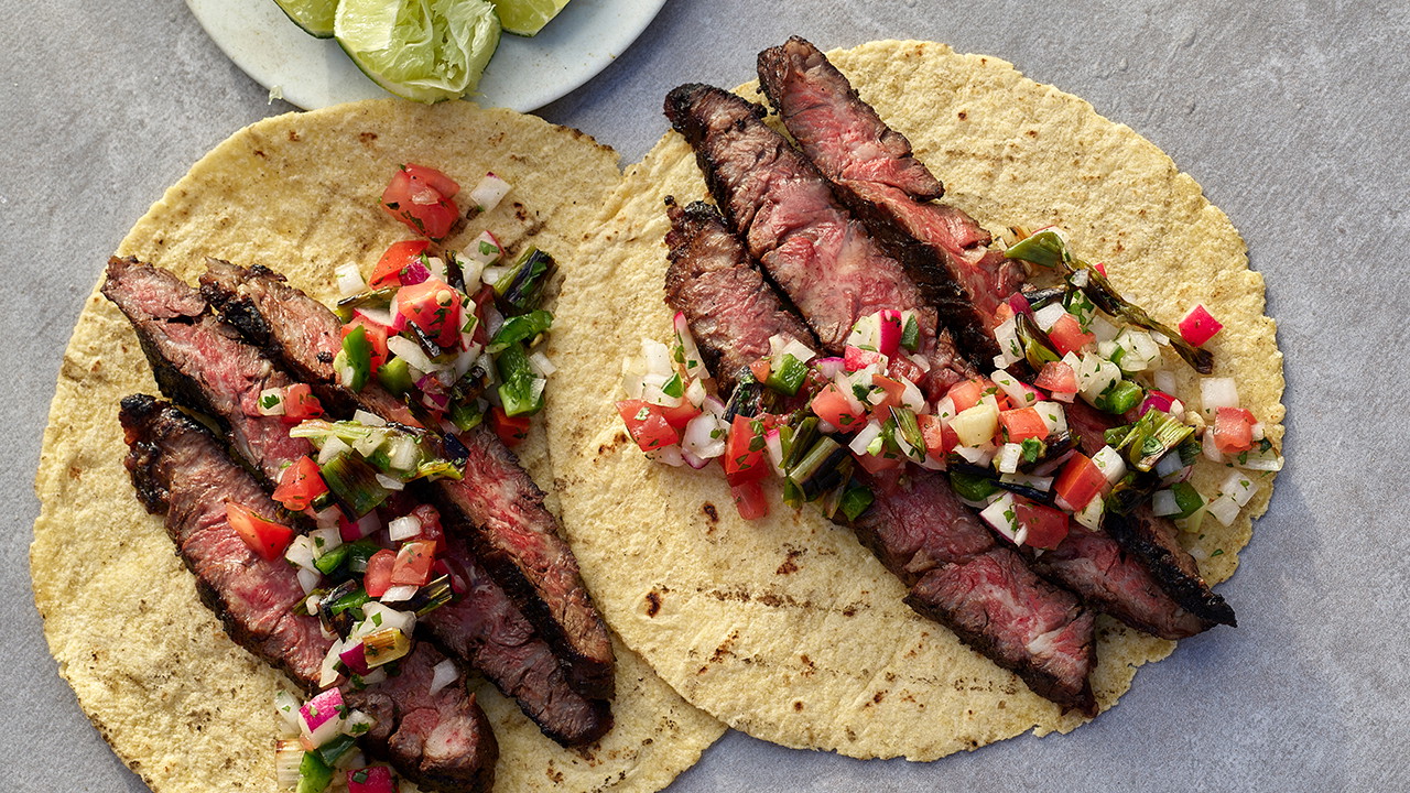 Carne Asada with Charred Green Onion Pico de Gallo