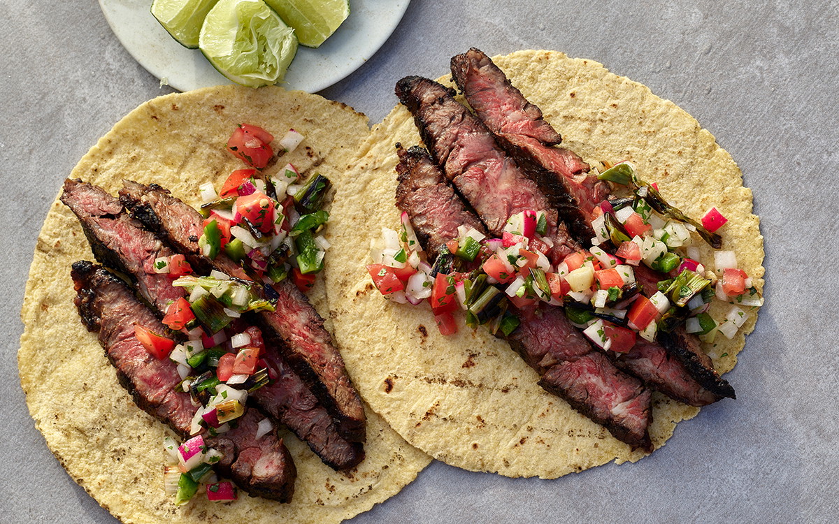 Carne Asada with Charred Green Onion Pico de Gallo