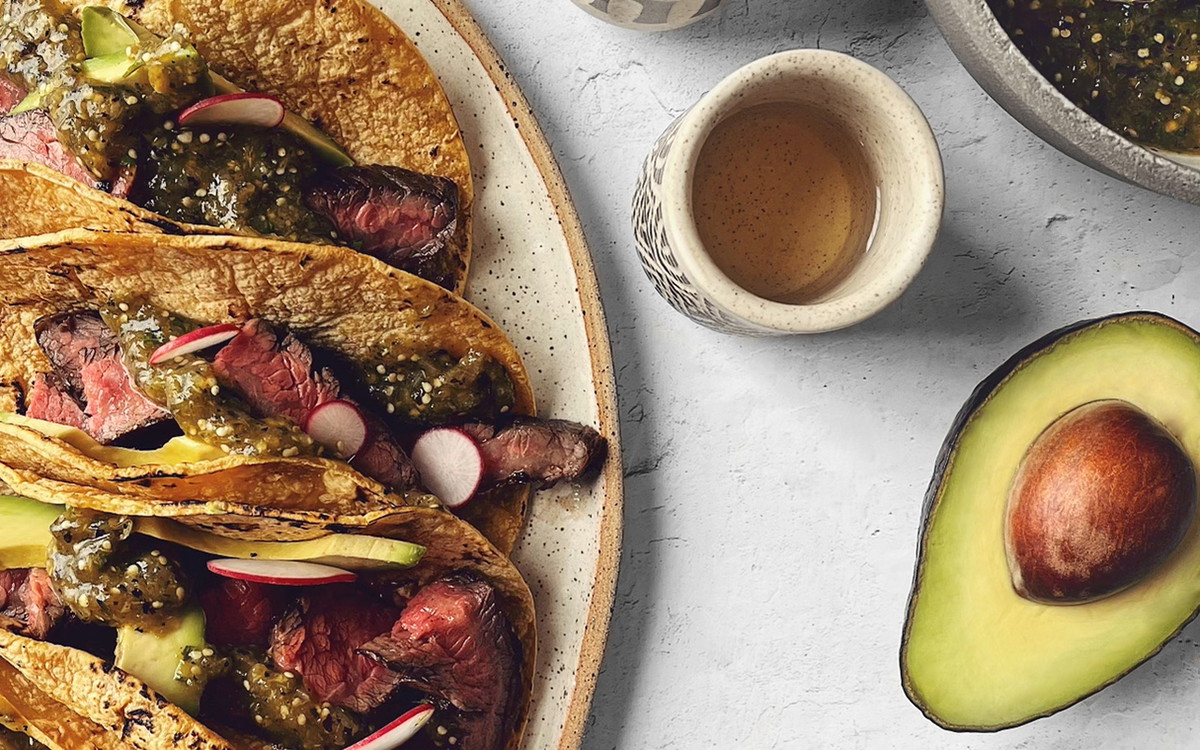 Tequila Lime Flank Steak Tacos