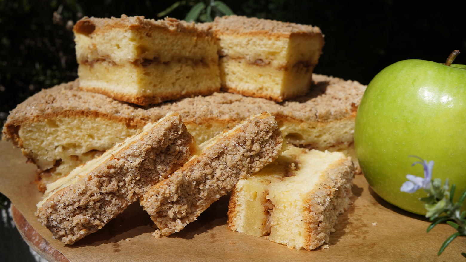 Image of Apple Crumble and Custard Cake