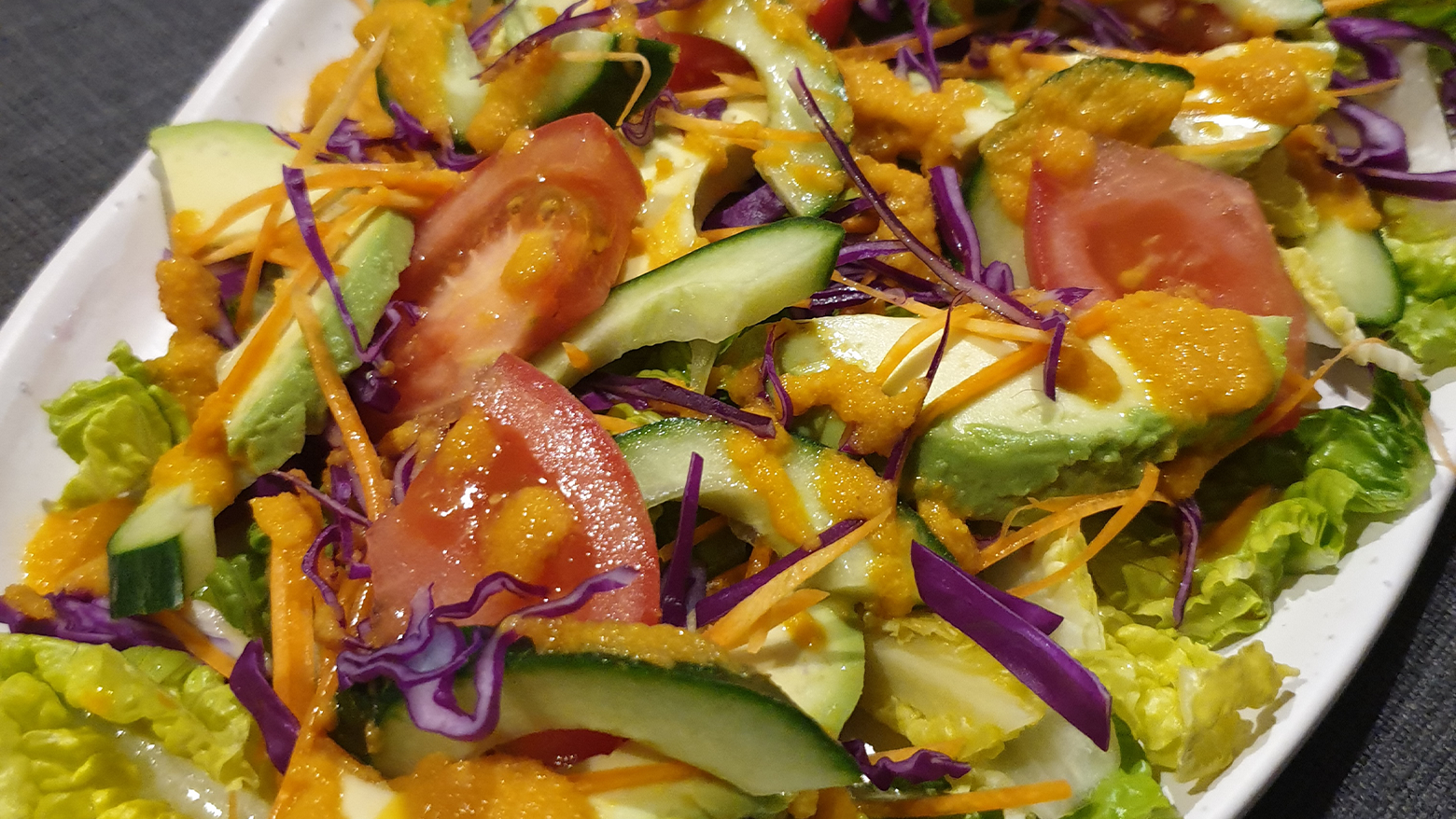 Salad with Carrot and Ginger Dressing-image