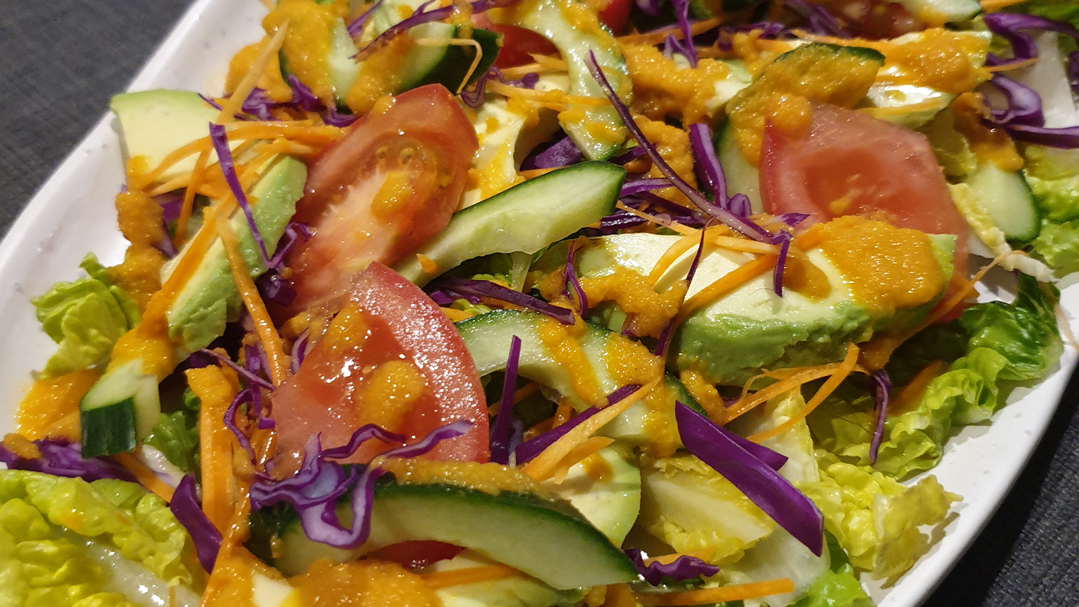 Image of Salad with Carrot and Ginger Dressing