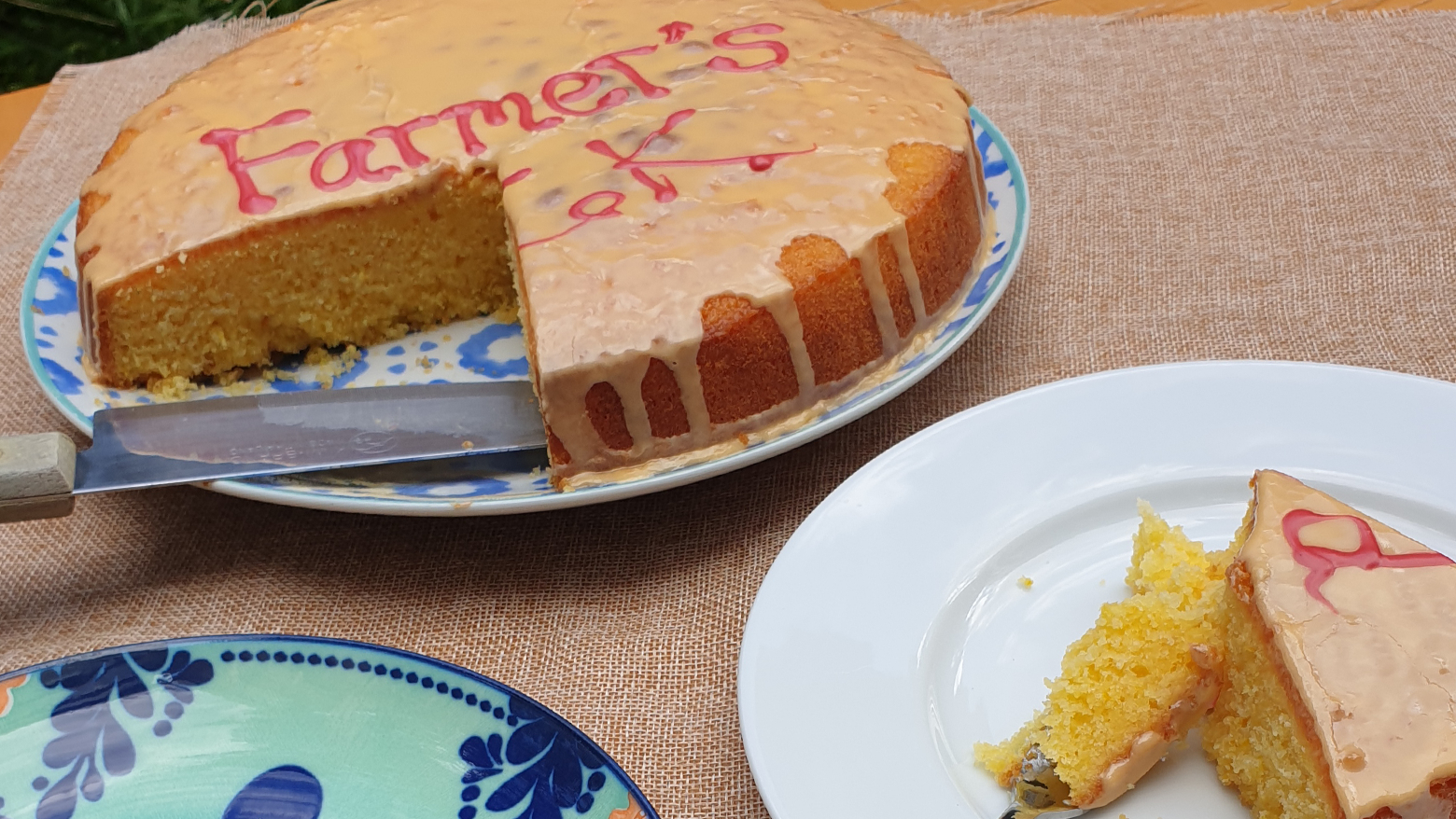 Image of Italian Orange and Polenta Cake with Orange Glaze