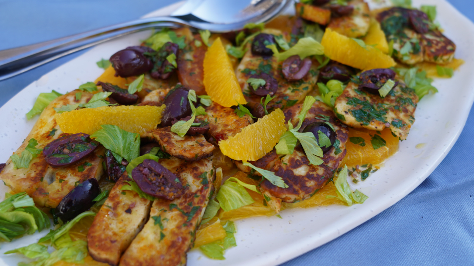 Image of Halloumi, Orange and Kalamata Salad