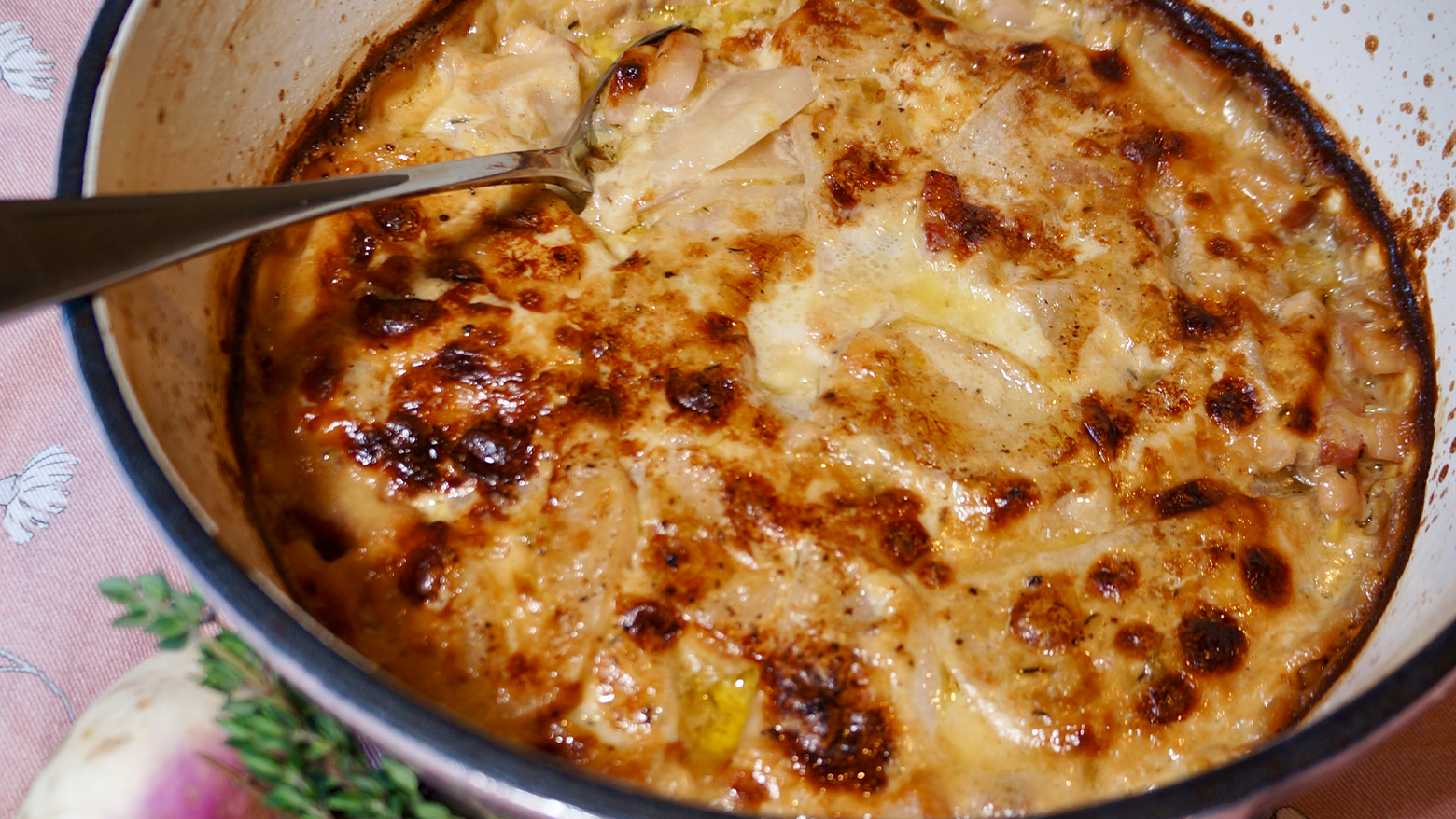 Leek, Turnip and Bacon French Tartiflette-image