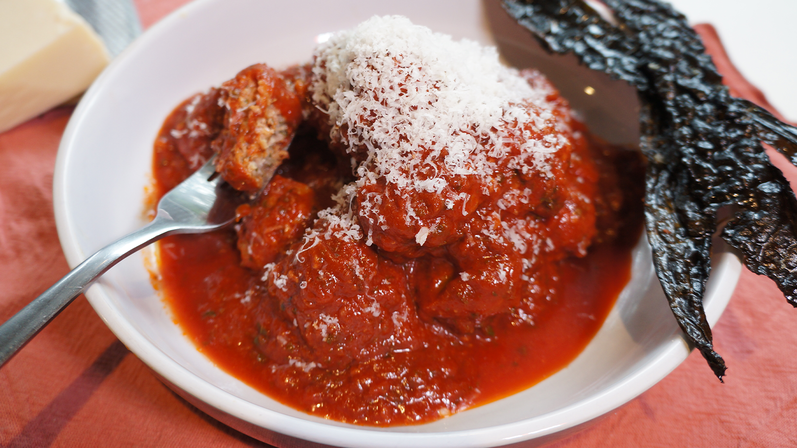 Baked Italian Meatballs with Tuscan Kale-image