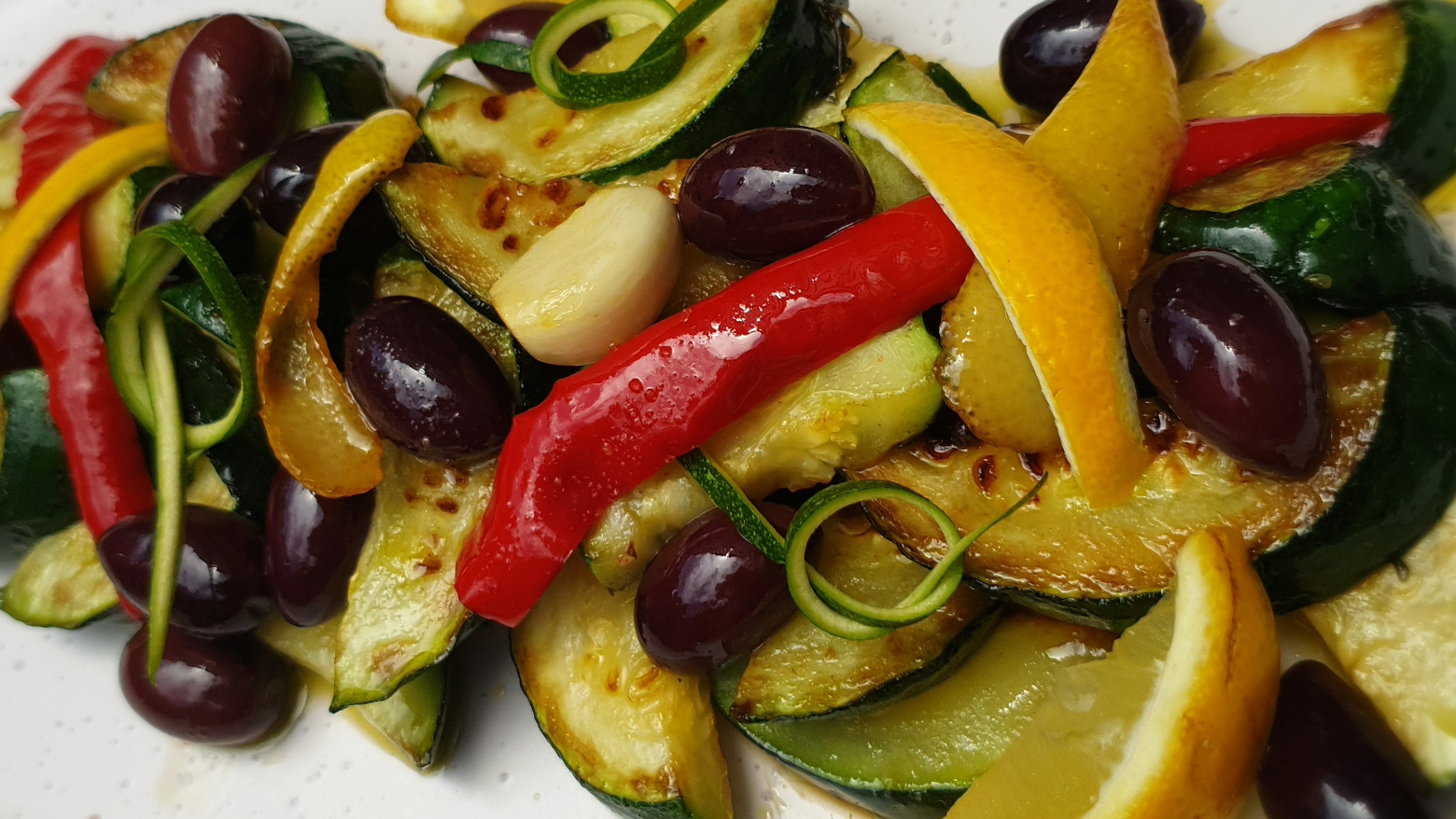 Image of Mediterranean Zucchini and Olive Salad