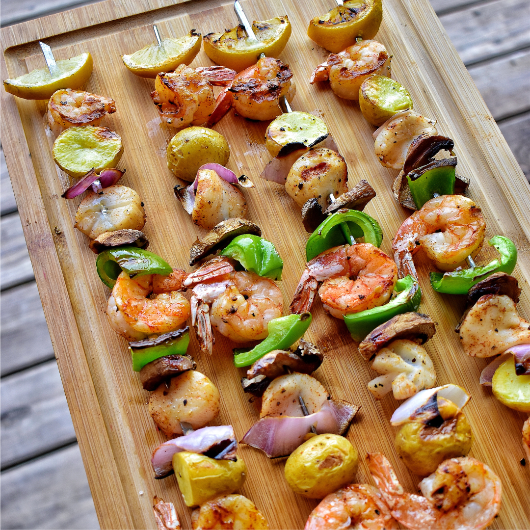 Garlic Butter & Citrus Shrimp & Scallop Kabobs