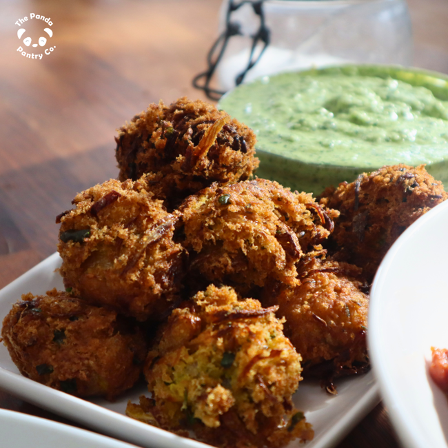 Image of Onion Bhajis using Panda Flour®