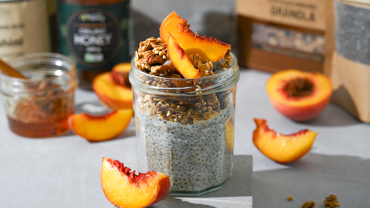 Image of Cinnamon Peach Chia Pudding