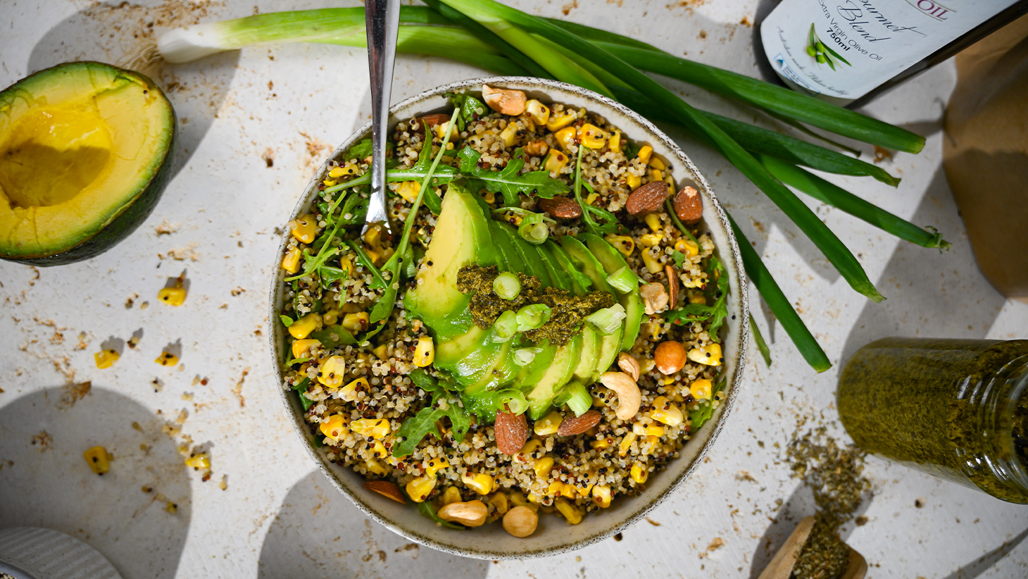 Image of Crunchy Quinoa Pesto Salad