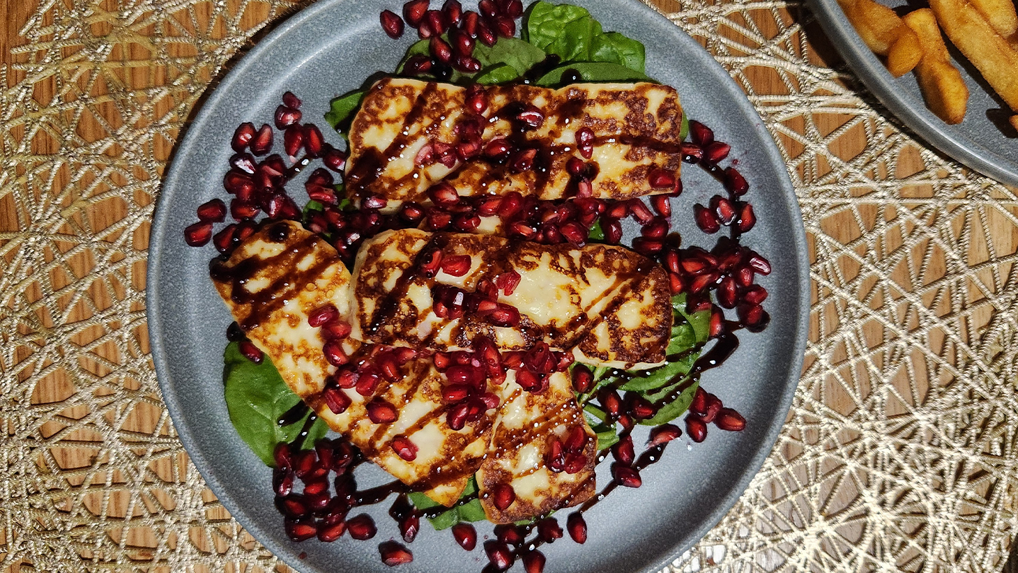 Image of Pomegranate and Halloumi