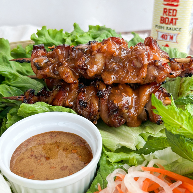 Image of Hot Honey Glazed Chicken Skewers