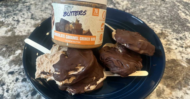 Image of Healthier Fit Butters Chocolate Caramel Crunch Dilly Bars