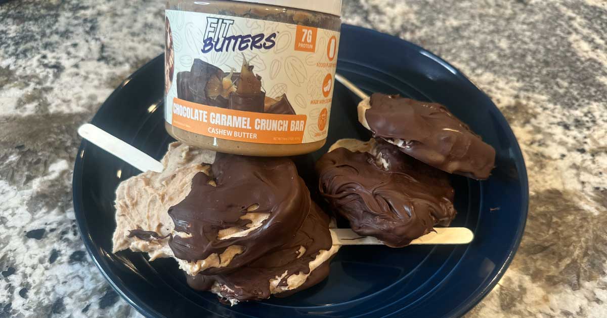 Healthier Fit Butters Chocolate Caramel Crunch Dilly Bars