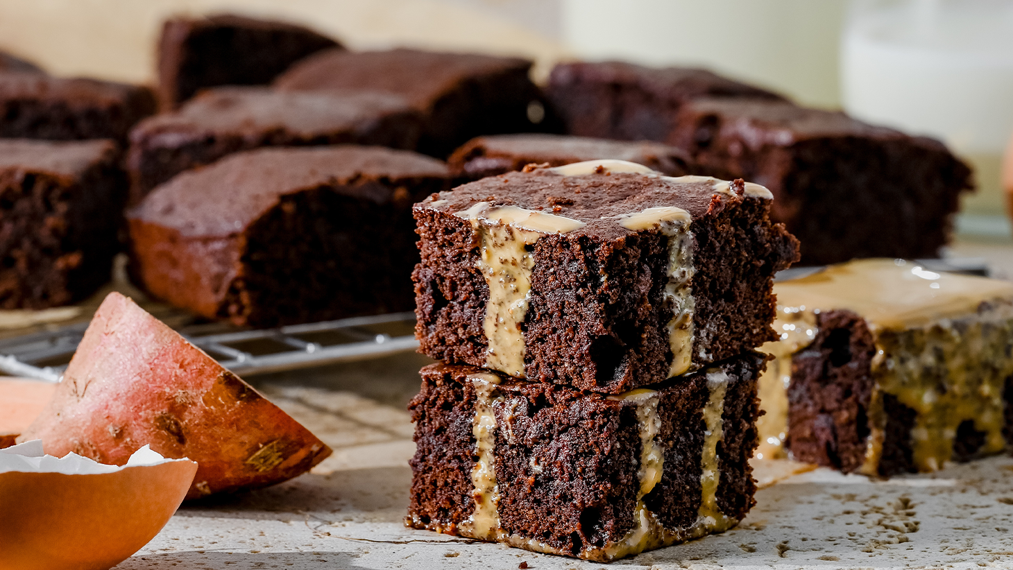 Image of Sweet Potato Peanut Butter Brownies