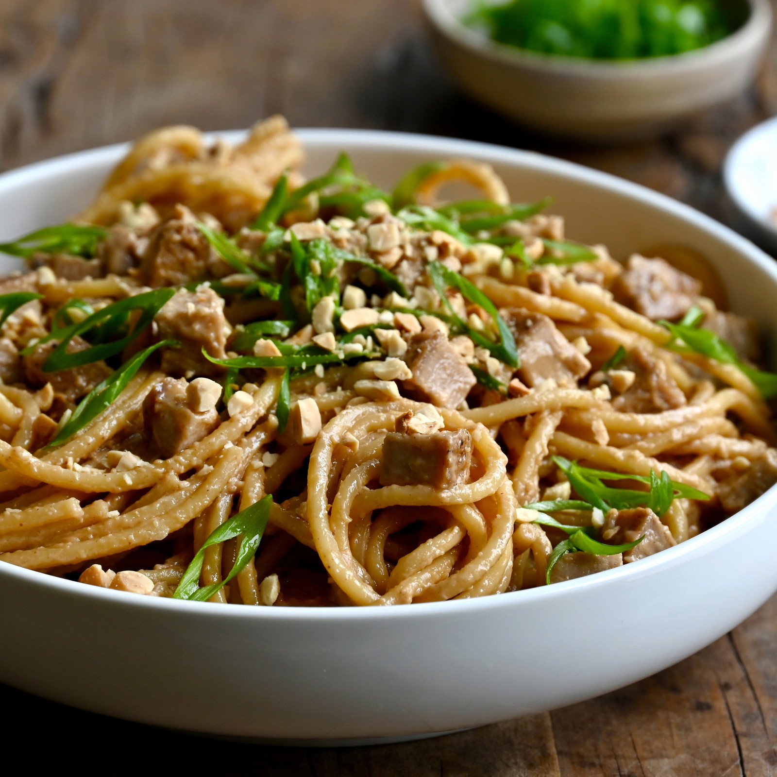 Leftover Pulled Pork Pasta with Onions And Peppers - Sip Bite Go, image size:1600x1600