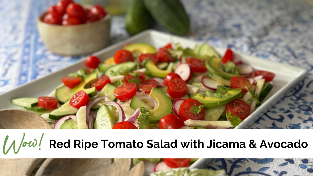Image of Red Ripe Tomato Salad with Jicama and Avocado
