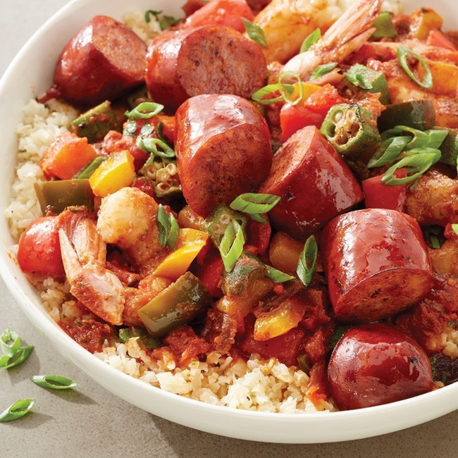 Image of Cajun Shrimp and Sausage Jamalaya Bowl