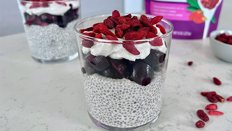 Image of Goji Cherry Chia Parfait Recipe