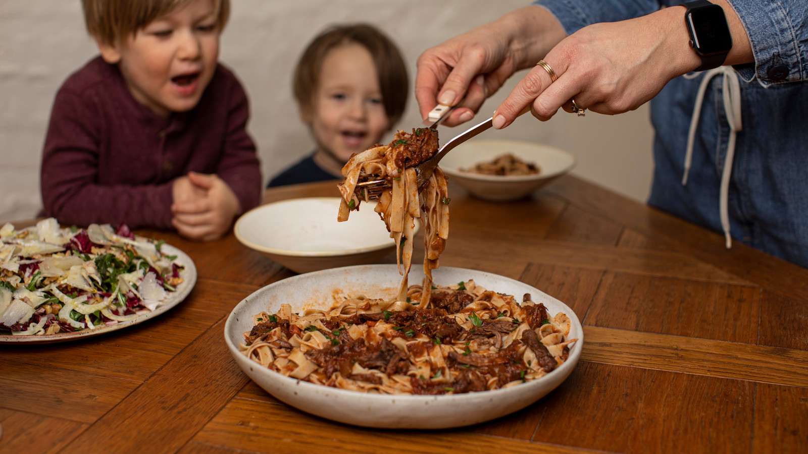 Braised Beef Ragu with Tagliatelle