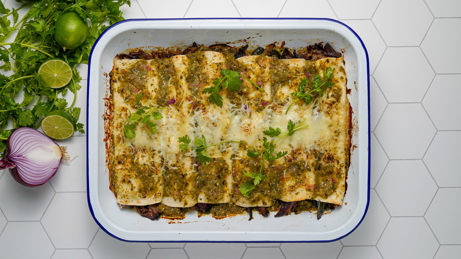 Image of Leftover Short Rib and Poblano Enchiladas