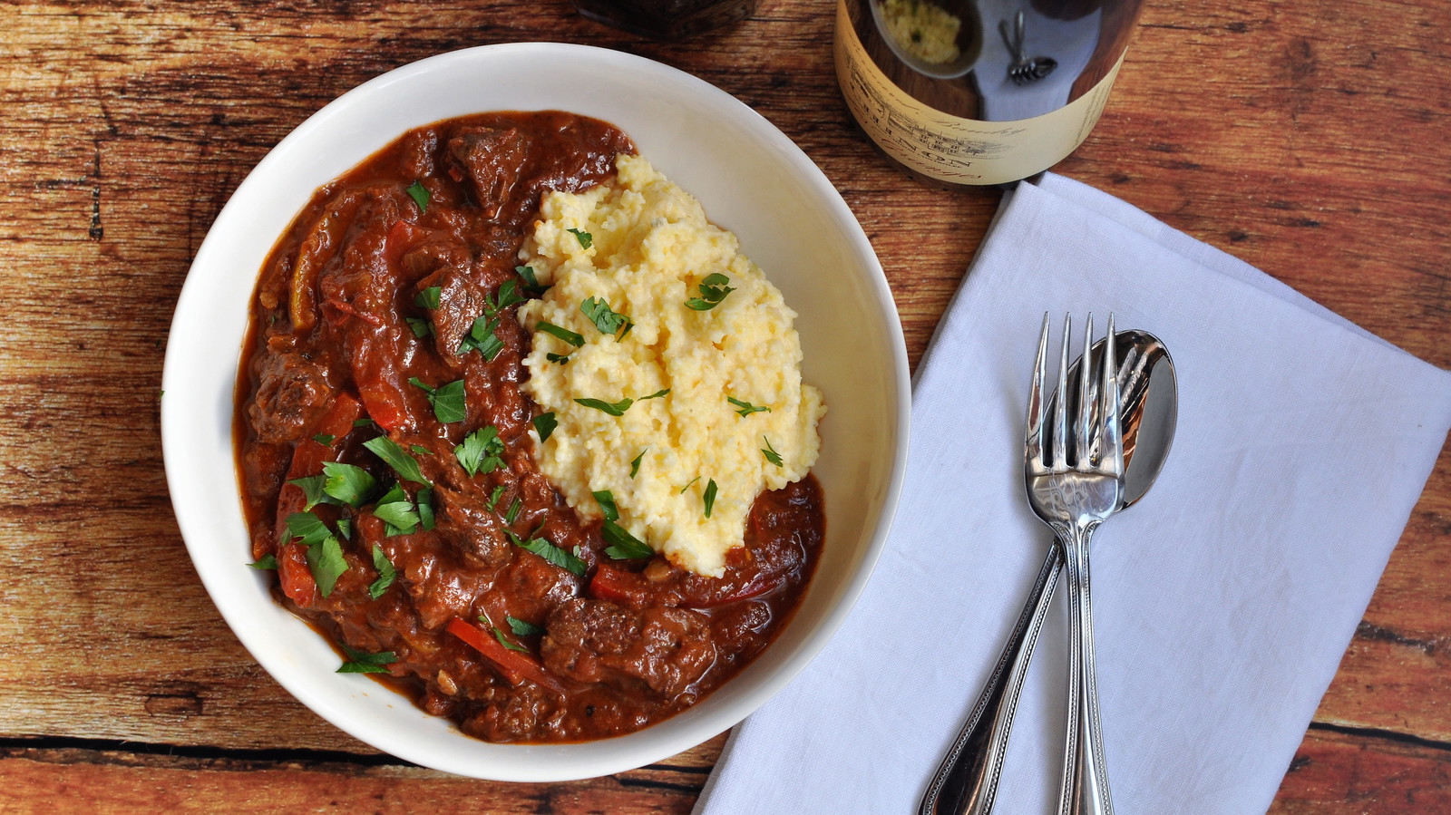 Image of Italian Beef Stew with Creamy Polenta