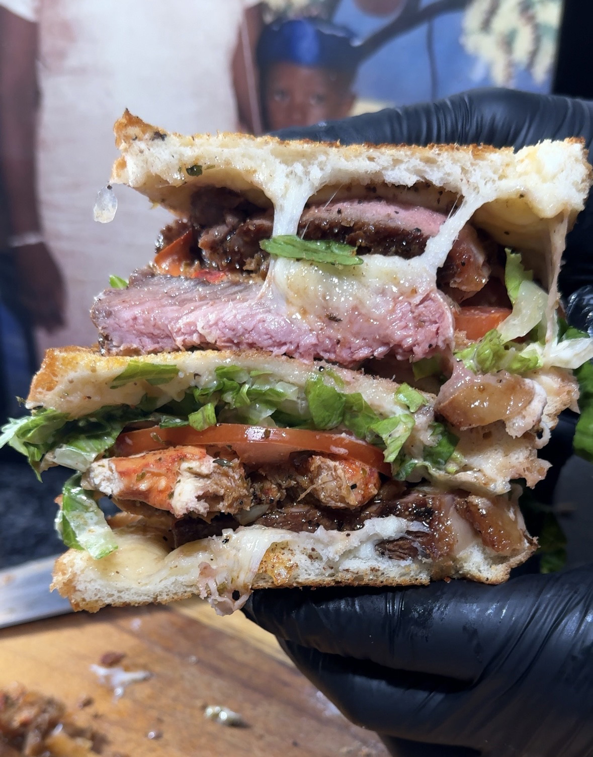 Steak and Lobster Sandwich