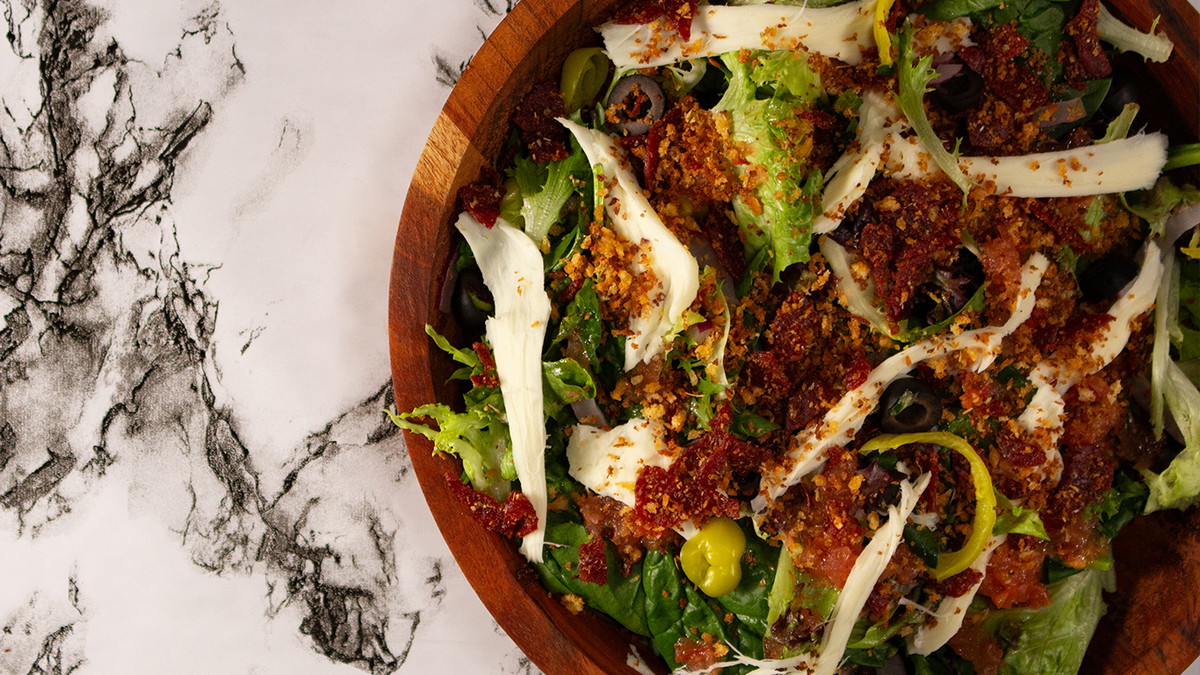 Healthy and Halal Pizza Salad