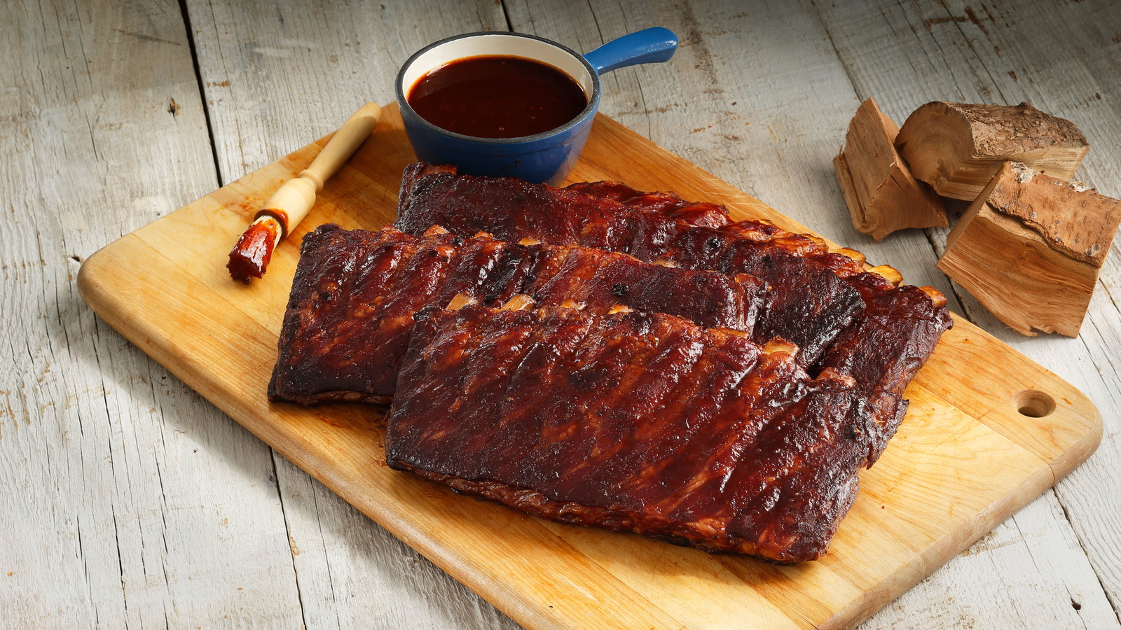 Image of Smoked Pork Ribs with Apple & Apricot BBQ Glaze