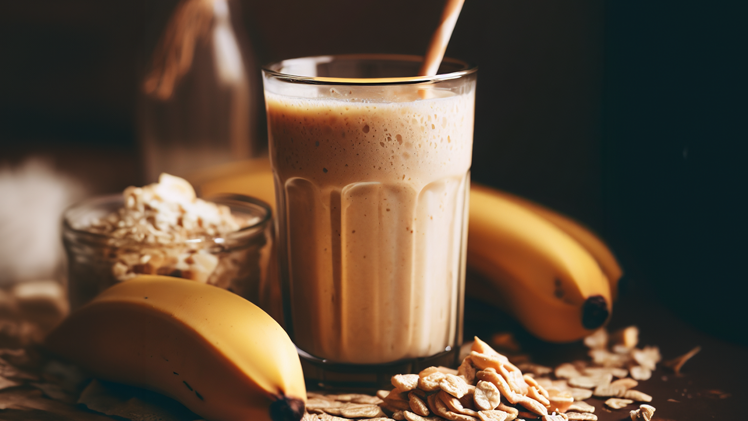 Almond Milk and Banana Breakfast Smoothie-image